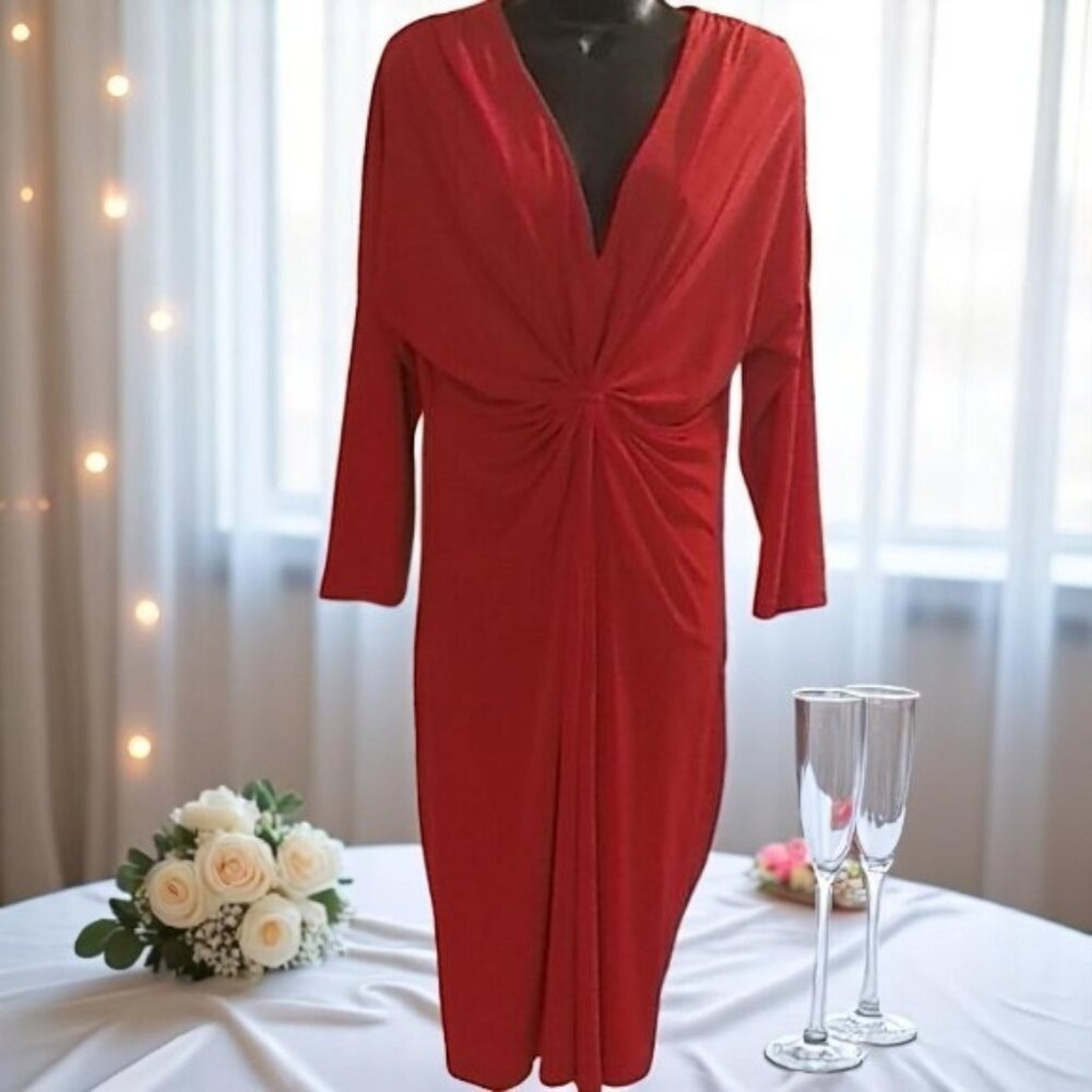 Amanda Charles Elegant Woman In Red Dress Size Large